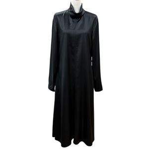 Unused ★ CELINE (Celine) Size 2 6BU8/217A Phoebe Philo era high-neck long-sleeved long dress, black, size FR 40, Made in France, Authentic, Women's