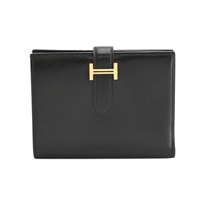 【二手】Hermes 爱马仕 Bearn Compact 迷你钱包 Box Calf 小牛皮 黑色