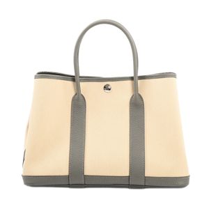 【二手】Hermes 爱马仕 手提包 Garden Party TPM Toile Militaire/Negonda Ecru