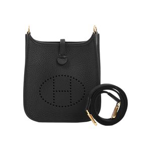 【全新未使用】Hermes 爱马仕 Evelyne TPM Amazone Short 单肩包/斜挎包 Taurillon Clemence 黑色