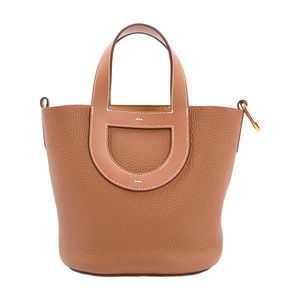 【二手】Hermes 爱马仕 手提包 In the Loop 18 Taurillon Clemence/Swift 金色