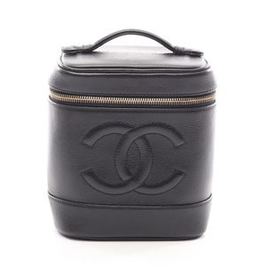 【มือสอง】 ชาแนล CHANEL กระเป๋าถือ โลโก้ CC สีดำ หนังคาเวียร์ (Grained Calfskin) ทรงแนวตั้ง สำหรับสุภาพสตรี สภาพ B