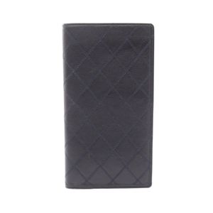 [สินค้ามือสอง] ชาแนล CHANEL กระเป๋าสตางค์ยาวพับสองทบ รุ่น Bicolore สีดำ/กรมท่า หนัง กระเป๋าสตางค์ยาว สำหรับผู้หญิง สภาพ B