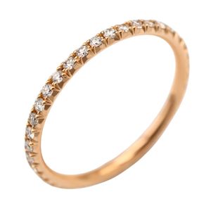 [二手] Tiffany & Co. Metro Full Circle 戒指，6 號，18K 玫瑰金 (KPG)，鑽石，女士款。