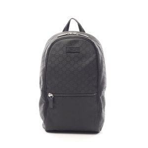 [중고] Gucci 구찌 럭색 백팩 GG 패턴 449181 블랙/그레이 나일론 레더 백팩 유니섹스 Used A
