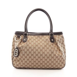 【중고】 Gucci 구찌 토트백 수키 GG 캔버스 296835 베이지/브라운 캔버스 레더 수키 토트백 여성용 Used A