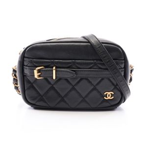 【มือสอง】 ชาแนล CHANEL กระเป๋าสะพายไหล่ Matelasse Small สีดำ หนัง Matelasse Small กระเป๋าสะพายโซ่ สำหรับผู้หญิง สภาพ A