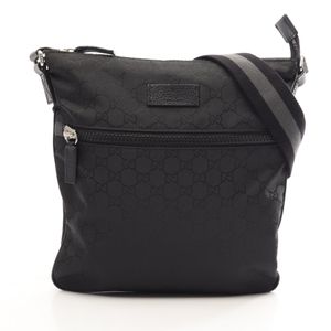 [중고] Gucci 구찌 숄더백 GG 패턴 509639 블랙 캔버스 레더 숄더백 여성용 Used A