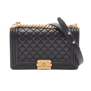 [중고] Chanel 샤넬 숄더백 보이 샤넬 A67086 블랙 램스킨(양가죽) 보이 샤넬 체인 숄더백 여성용 Used B