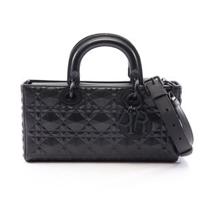 [중고] Dior 핸드백 Lady D-Joy 미디엄 2WAY 블랙 레더 레이디 D-조이 미디엄 여성용 Used A