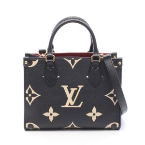 【중고】 LOUIS VUITTON 손가방 온더고 PM 바이컬러 2WAY M45659 블랙/베이지 레더 온더고 PM 여성용 Used A