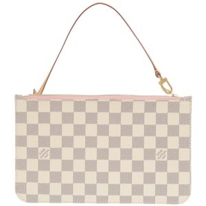 미품 LOUIS VUITTON 네버풀 파우치 MM/GM용 다미에 아주르 로즈 발레린 파우치 LV 1281【중고】LOUIS VUITTON