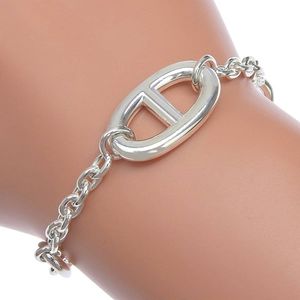 Hermes 爱马仕 Chaine Dangle 手链 925银 约25.2g 中性款【二手】