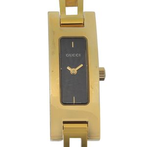 นาฬิกาข้อมือ กุชชี่ GUCCI รุ่น 3900L สแตนเลสสตีล ระบบควอตซ์ หน้าปัดสีดำ สำหรับสตรี【สินค้ามือสอง】