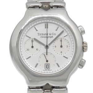 ทิฟฟานี่ แอนด์ โค TIFFANY&Co. รุ่น Tisolo นาฬิกาข้อมือ M0311 สแตนเลสสตีล ระบบควอตซ์ โครโนกราฟ หน้าปัดสีขาว ยูนิเซ็กส์【สินค้ามือสอง】