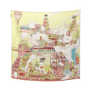 【二手】Hermes 爱马仕 方巾90 HIPPOPOLIS 丝绸 方巾90 女士 未使用品