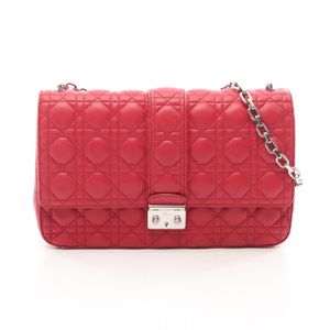 【二手】迪奧 Miss Dior CannageRED皮革單肩包，Miss Dior 鏈條單肩包，女士，二手 B