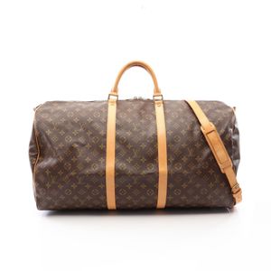 【二手】LOUIS VUITTONKeepall Bandoulière 60 波士頓包，Monogram 帆布，兩用款，M41412，PVC 塗層帆布，皮革