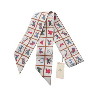 【二手】Hermes 爱马仕 Twilly Couvertures et Tenues de Jour 丝巾 丝绸 全新未使用