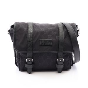 [중고] Gucci 구찌 숄더백 GG 나일론 510335 블랙 나일론 레더 숄더백 여성용 Used B