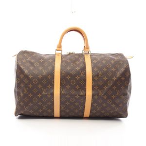 【二手】LOUIS VUITTONKeepall 50 波士頓包 M41426 PVC塗層帆布皮革 Keepall 50 男女通用款