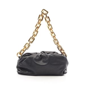 【二手】Bottega BOTTEGA VENETA鏈條單肩包 黑色皮革 女士鏈條包 A