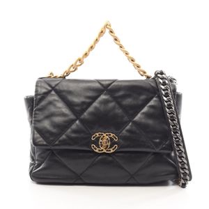 [Pre-owned] Chanel CHANEL Shoulder Bag 19 Dixneuf Matelassé Combination Hardware 2WAY AS1161 Black Lambskin (Sheepskin) CHANEL19 Matelassé Chain Shoulder