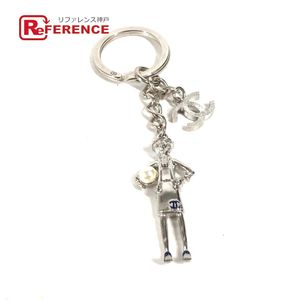 CHANEL CC Coco Mark Coco Doll Coco Chanel Camellia Faux Pearl Keychain