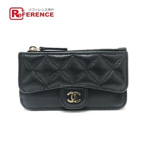 CHANEL EKLP**** Coco Mark Matelassé Classic Zip Coin Case