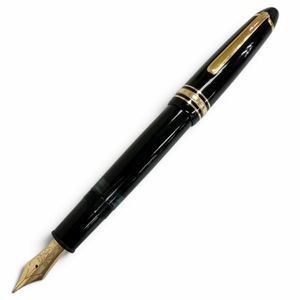 品相極佳 □MONTBLANCMeisterstück 146 鋼筆,14K M 筆尖,帶筆帽,文具,黑色和金色,男士。