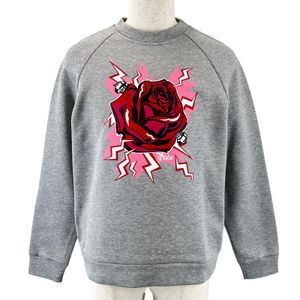 狀況極佳 ▲ PRADA Frankenstein Rose 運動衫，灰色，M 碼，義大利製造，2019 年款，義大利製造，正品，男女皆宜。