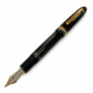 品相極佳 ▼MONTBLANCMeisterstück 149 鋼筆，18K 金筆尖 (B)，白星，黑金飾面，德國製造，男士鋼筆。
