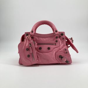 【สินค้ามือสอง】 BALENCIAGA Neo Cagole XS 2WAY Arena Lambskin 700940 กระเป๋าถือ สีชมพู