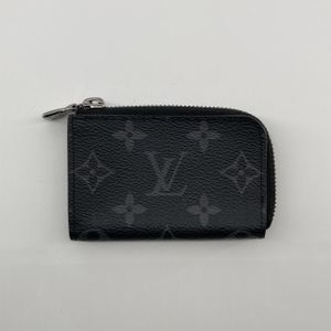 【สินค้ามือสอง】 LOUIS VUITTON Porte Monnaie Jour หนัง / Monogram Eclipse Canvas M63536 กระเป๋าใส่เหรียญ สีดำ
