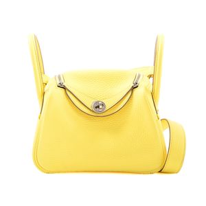 【二手】Hermes 爱马仕 Mini Lindy 2 单肩包/斜挎包 Taurillon Clemence Limoncello