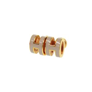 近全新 Hermes 爱马仕 Pop H Mini 米色 金色五金 耳环/耳钉 配饰 0576 【二手】