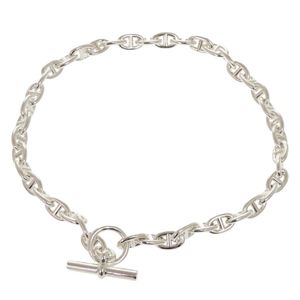 미사용급 Hermes 에르메스 샹달 PM 43링크 실버 925 목걸이 1164【중고】HERMES