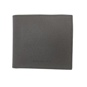 미사용 BVLGARI 레더 블랙 남성 반지갑/미니지갑 0932【중고】BVLGARI