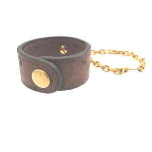 미사용급 Hermes 에르메스 글로브 홀더 타조 가죽 브라운 키홀더 0970【중고】HERMES