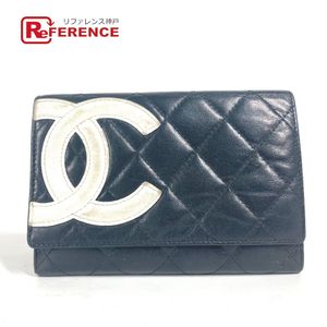 CHANEL 9936*** Cambon Line CC Coco Mark Bi-fold Wallet