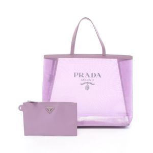 【二手】Prada PRADA 手提包 Logo 1BG416 紫色皮革網眼手提包 女款二手 B