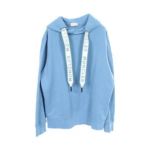 [Used] Moncler MONCLER Hoodie, Logo Embroidery, Drawstring, Cotton Sweatshirt, Men's, Used A
