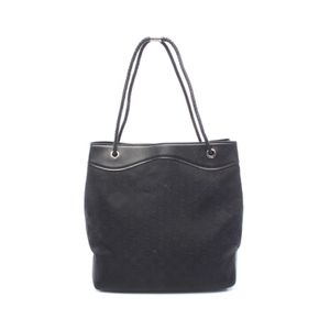 [중고] Gucci 구찌 토트백 GG 캔버스 109141 블랙 캔버스 레더 토트백 여성용 Used B