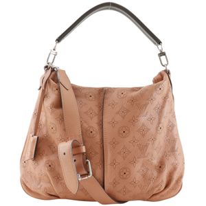 Louis LOUIS VUITTON Mahina Shoulder Bag, Leather x Rubedo Metal, Made in France, 2013, Pink, AR0193, 2-way Zipper Shoulder Bag, Women's [Used]