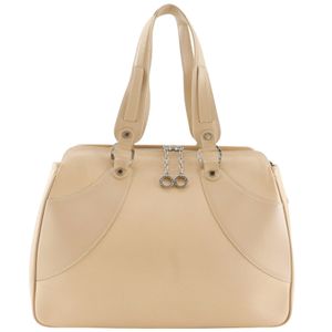 BVLGARI 手提包 真皮 意大利制 米色 拉链式 女士【二手】