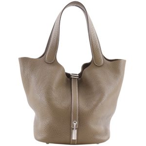 エルメス HERMES ピコタンロックMM ハンドバッグ トリヨンクレマンス エトゥープ フランス製 2018年 茶 Y 手提げ Picotin LockMM レディース【中古】