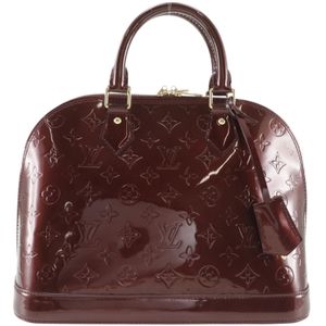LOUIS VUITTON Alma PM 手提包 Monogram Vernis M91691 漆皮 法国制造 2011年 红色 MI2121 拉链式 Alma PM 女士【二手】