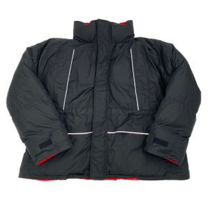 [Used] BALENCIAGA Wrap Parka Winter 23 L 751715 Down Jacket Black x RED