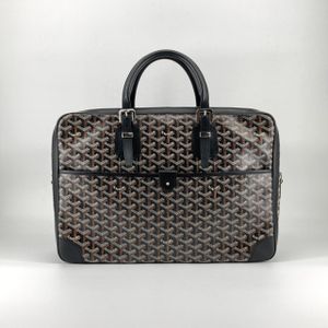 【二手】GOYARD Ambassade 公文包 商务公文包 黑色×棕褐色