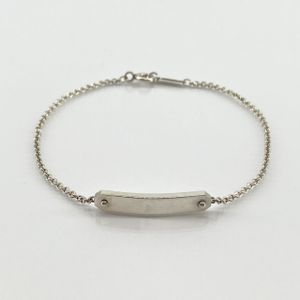 [Used] TIFFANY&Co. ID Tag Plate Ag925 Bracelet 2.59g Silver